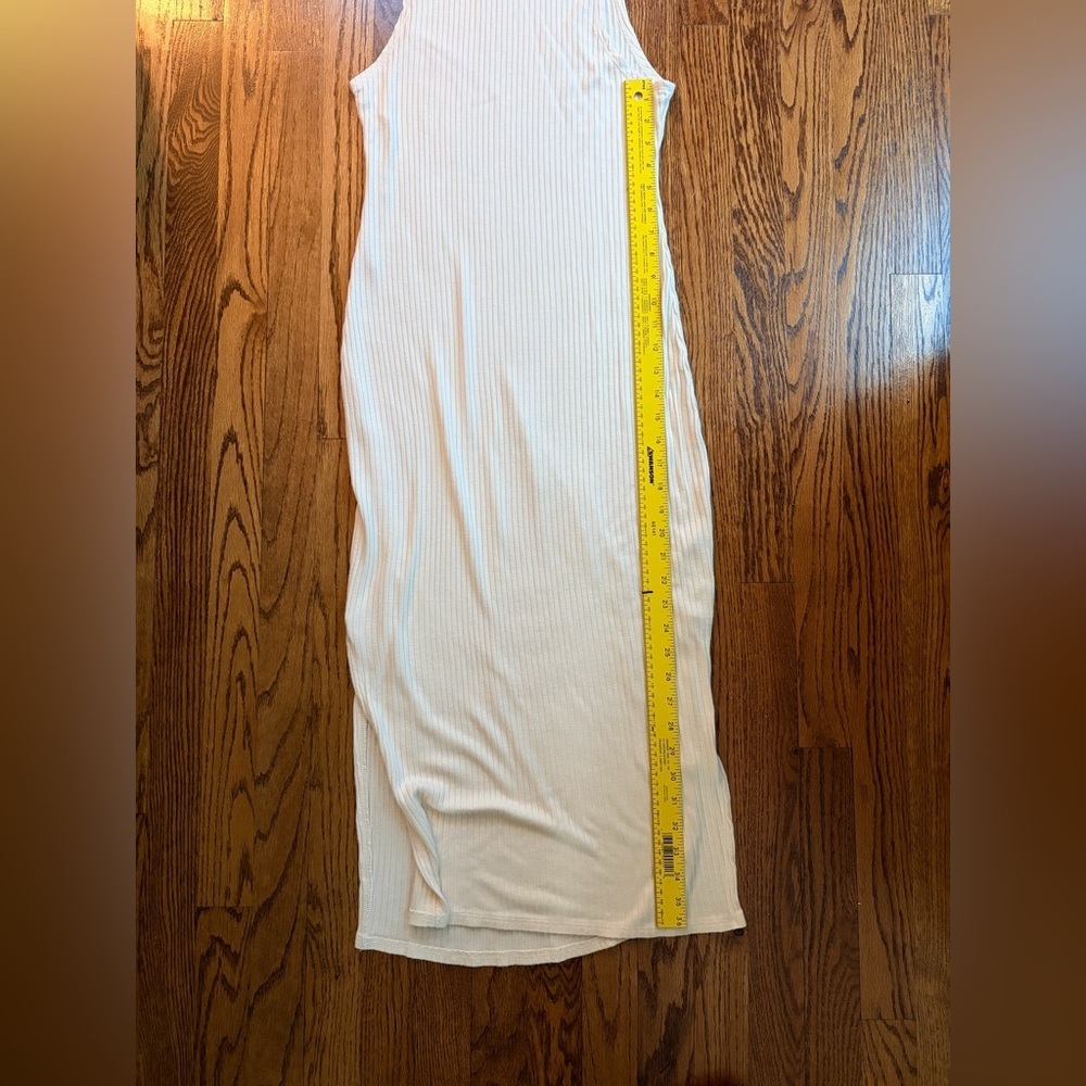 Beyond Yoga Well Traveled Rib Midi Dress Ivory Mock Neck Sleeveless Size Small - Picture 10 of 10